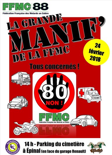 FFMC90's tweet image. Grosse Manif #FFMC88 le sam. 24 février à Épinal 
La #FFMC90 organise un départ du Territoire.
Rdv à 12h, Mairie de Valdoie
Venez à 2, 4 ou 8 roues !
Ou à pied on aura des places aussi.