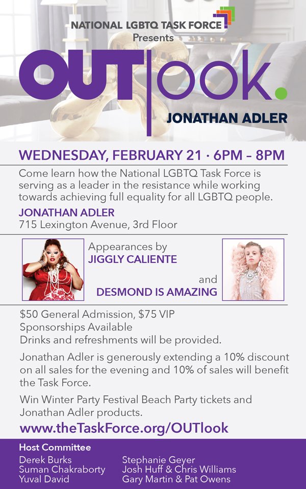 desmond_amazing's tweet photo. Come out and see me, @desmond_amazing and @JigglyCaliente this Wednesday in NYC at @jonathanadler and benefit the @TheTaskForce!
.
#nationallgbtqtaskforce #thetaskforce #taskforce #jonathanadler #desmondisamazing #jigglycaliente #lgbt #lgbtq #lgbtqia #outlook #dragkid #dragqueen https://t.co/Rio10Ra0G4