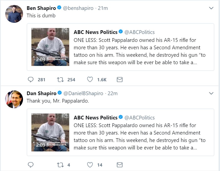 Quertis's tweet photo. #ShapiroBattle #TwitterIn2018 @benshapiro @DanielBShapiro https://t.co/Q5O5aQkohD