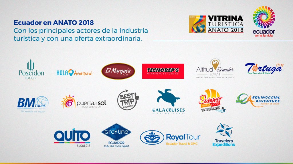 TurismoEc's tweet photo. Los principales representantes de la industria turística ecuatoriana se dan cita en @AnatoNacional, con el fin de obtener un mayor posicionamiento a escala mundial del #Ecuador como destino turístico. https://t.co/1Zs5WEd5ji