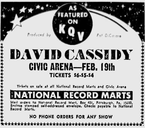 RadioRewinder's tweet image. David Cassidy #ontheradio #KQV #PittsburghRadio