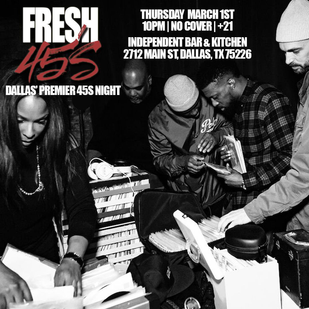 _LeoJ_'s tweet photo. The next @Fresh45s is Thursday March 1st at @ibkdallas . Event page -> https://t.co/6ILLerP05H #DallasMusic #DFWMusic #45s #45rpm #ThingsToDoInDallas #DallasSocials #Vinyl #fresh45s #TooFresh #Elluments https://t.co/TrvOhD9kxI