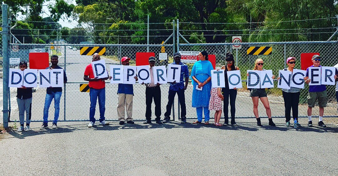 alexbhathal's tweet photo. The human cost of Liberal and Labor’s cruel detention policy is devastating. On Sunday, I stood in solidarity with Santharuban, a Tamil asylum seeker who I’ve often visited in Broadmeadows Detention Centre and has now been issued with a deportation notice to return to Sri Lanka. https://t.co/sZ6RoDaUjq
