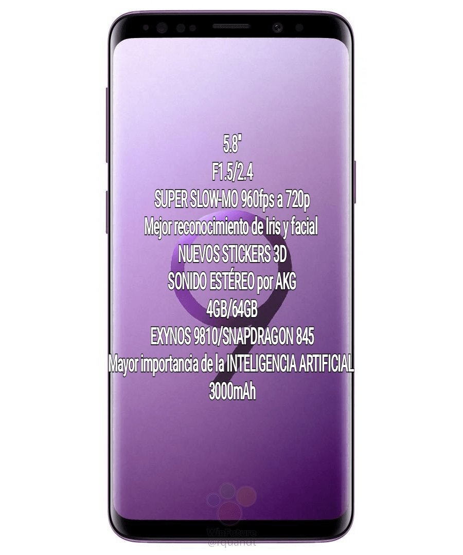Richard39123777's tweet photo. Este es un resumen de lo que se espera de los Galaxy S9.
#Samsung 
#GALAXYS9 
#TecnologíaMóvil https://t.co/lO3OZl2oqm