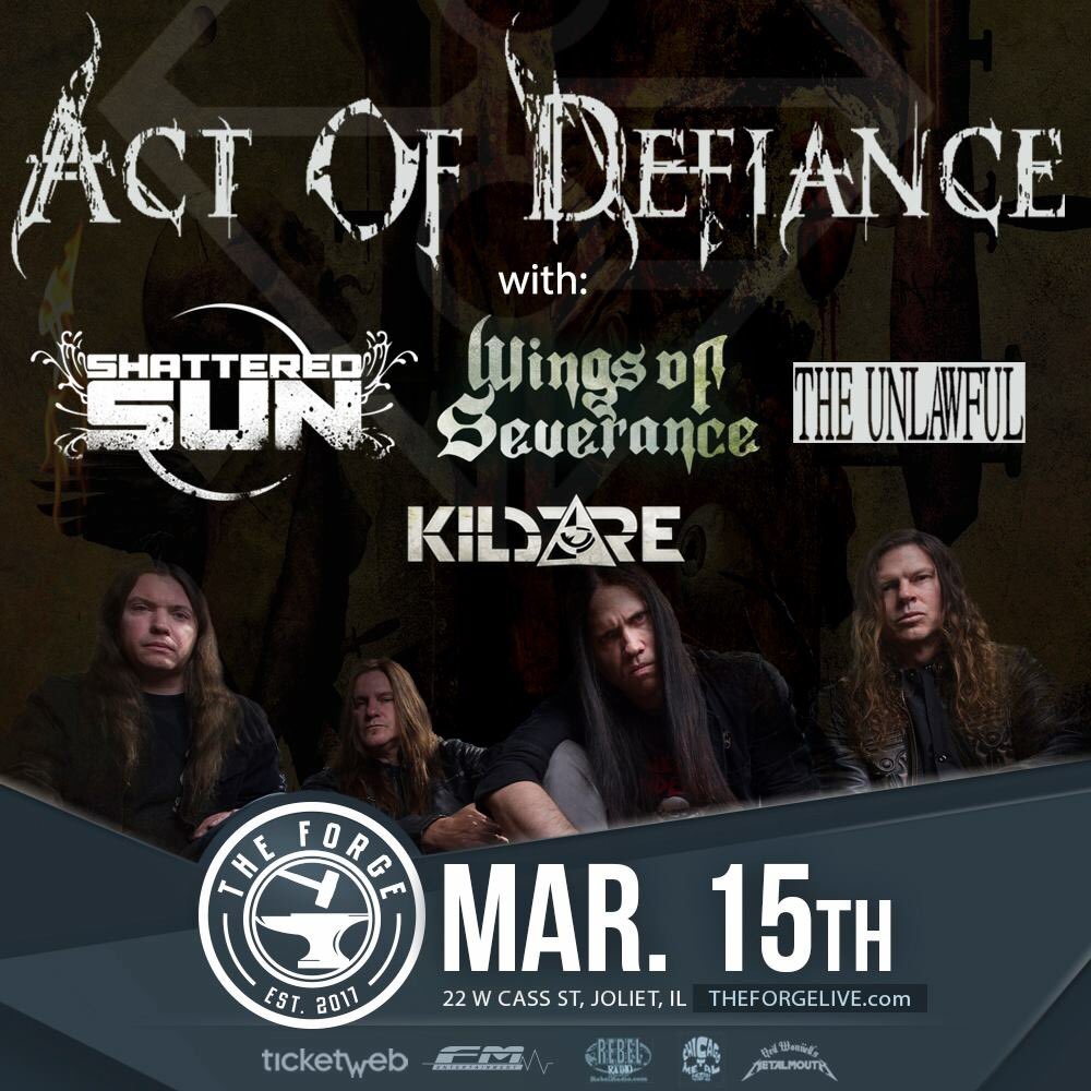 Wos_Metal's tweet photo. 🔥This is going to be one hell of a show!!
We will be supporting Chris Broderick and Shawn Drover’s ACT OF DEFIANCE, March 15th at The Forge. 
Tickets are only $12 #actofdefiance #shatteredsun #espguitars #ibanezguitars #yamahadrums #fenderbass #meinlcymbals #vicfirth https://t.co/Cxkk4KwFWR