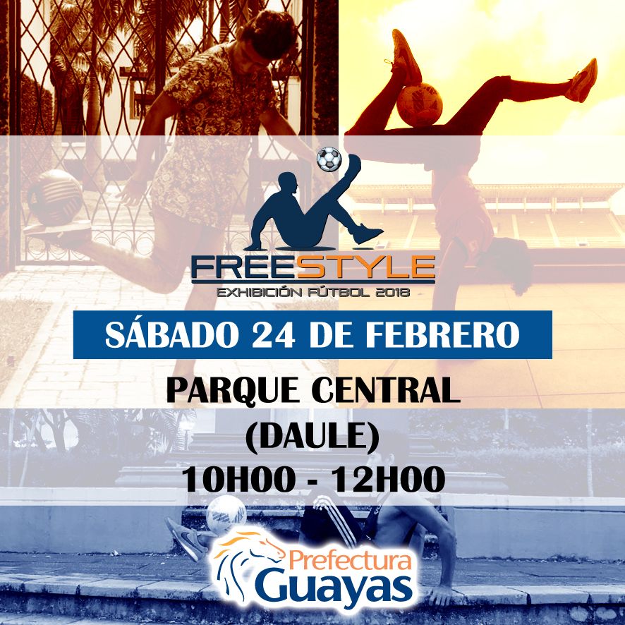 alex_cevallos2's tweet photo. #GuayasEsDeporte #GuayasImparable

Este 24/02 en el Parque Central del cantón #Daule, tendremos la gran exhibición del #FreeStyle2018, a partir de las 10h00.

TE ESPERAMOS ¡NO FALTES!

@jimmyjairala @PrefecturGuayas https://t.co/McQCEFkVE1