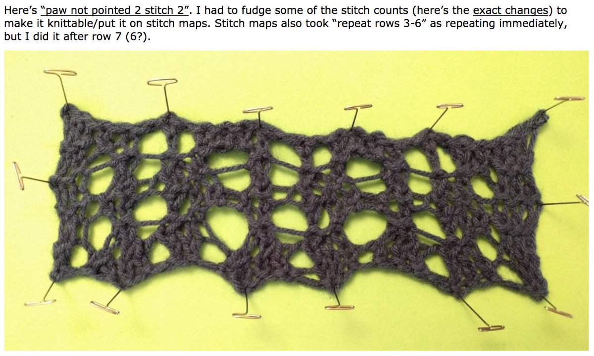 test-knit swatch consisting of giant holes randomly bridged by single threads, interspersed with dense columns and solid patches.