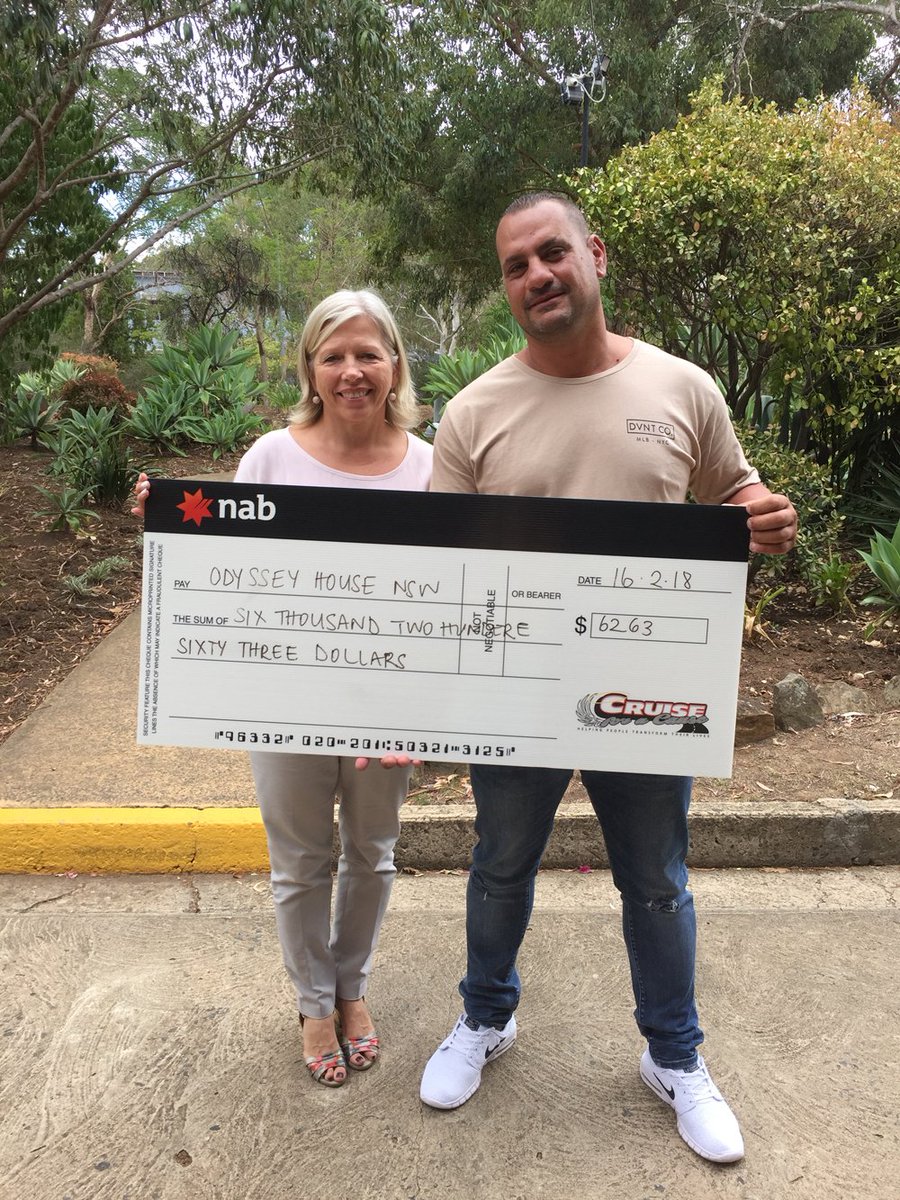 odysseyhousensw's tweet image. Huge thank you to Cruise For A Cause who raised $6263 for us at their event in early February. Your support has been unreal and we very much look forward to continuing to work with you in the future 😊! #BeatAddiction #AddictionRecovery