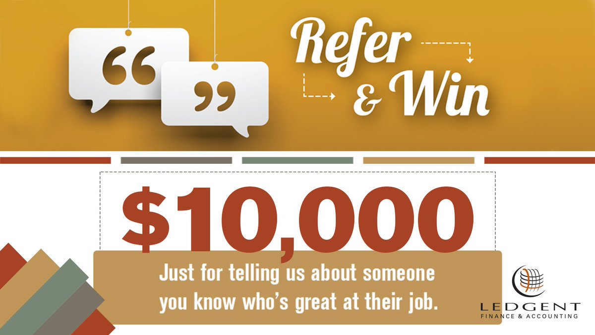 It's so simple. Refer people for our job openings and be entered to $10000! bit.ly/2ETSHqk