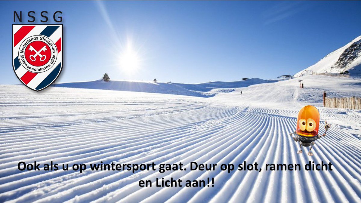 Wij wensen iedereen die op wintersport gaat hele fijne dagen.Deur op slot, ramen dicht en licht aan!! #inbraakbeveiliging #wintersport