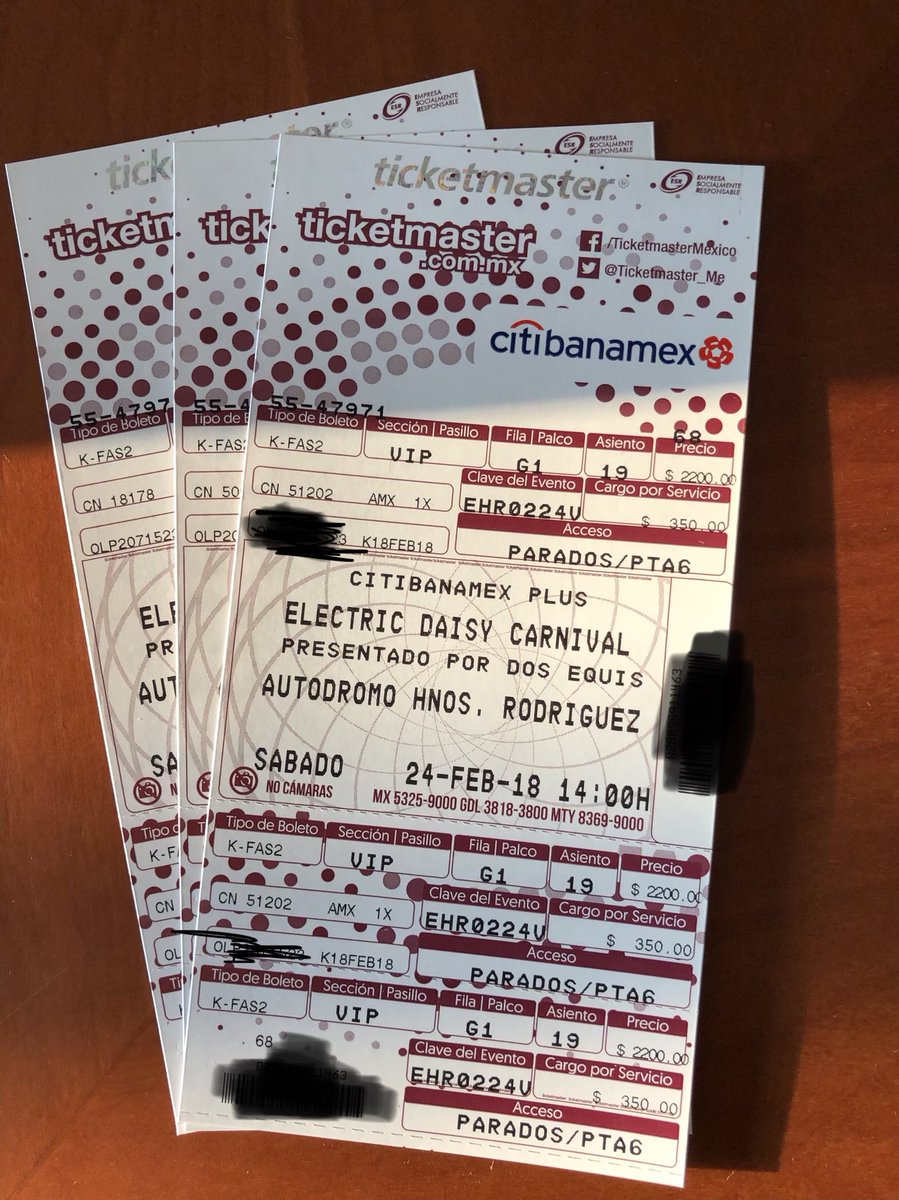 Gracias por el RT, tengo 3 boletos VIP para el #EDCMX el 24 de febrero, #vendoboletos @BoletosParaa @BoletitosVara @AmoLondres @ComprayVende9 @CONCIERTOSCDMX2