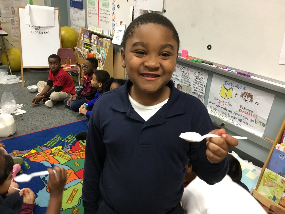 Ms. Lewis's class made their own ice cream on Friday. Way to incorporate procedural texts into Friday fun! @aliefsneed #howtomakeicecream