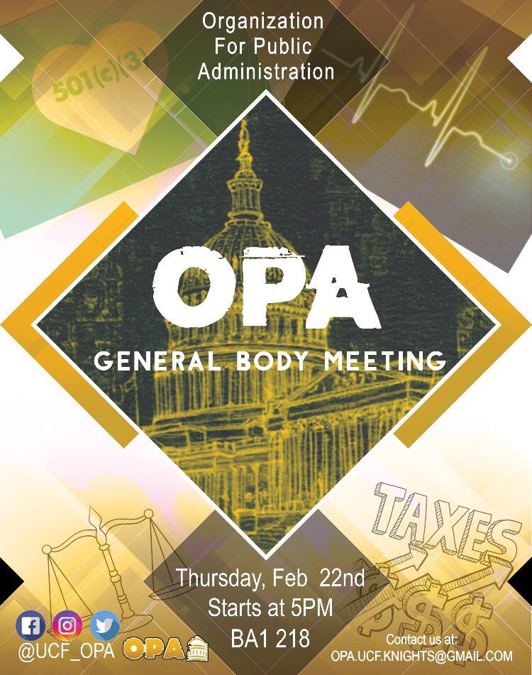 UCF_OPA's tweet photo. FREE Insomnia Cookies at the meeting! This Thursday! If you are interested in working in the Government/Public sector, come check us out! We will be opening up many different positions if you want to get involved as well! Open to ALL majors!! Follow our social media pages! https://t.co/D9DNB3zSvG