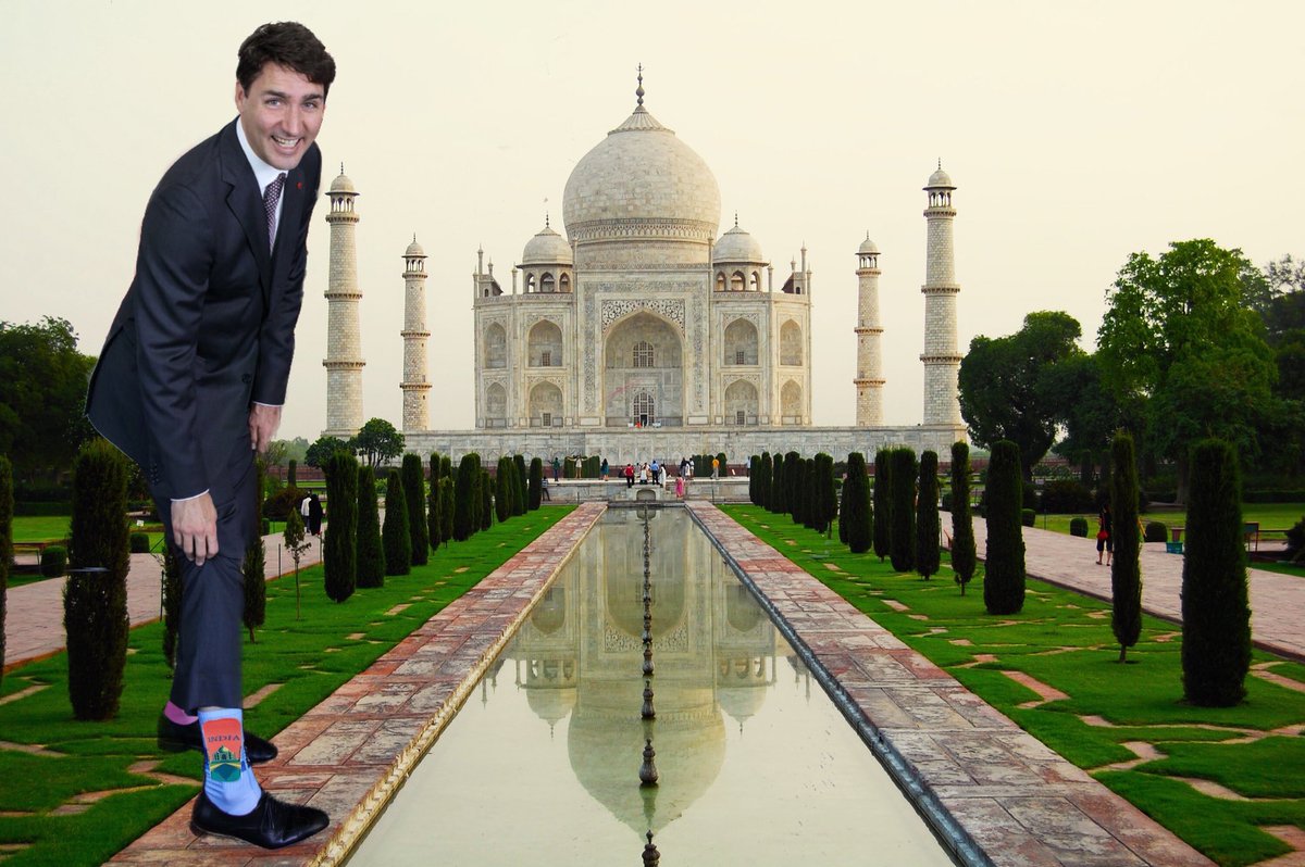 aslesha1's tweet photo. A strong #sockgame #TrudeauinIndia ๐ #DarthVadersocks #polka on point #Trudeau https://t.co/LY3dxPAYK0