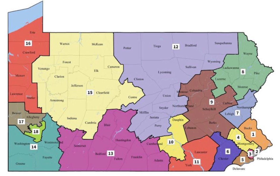 BREAKING: The PA Supreme Court is adopting a new voting map which breaks up the illegal gerrymandering imposed by the GOP.  It appears to be great news for Democrats!