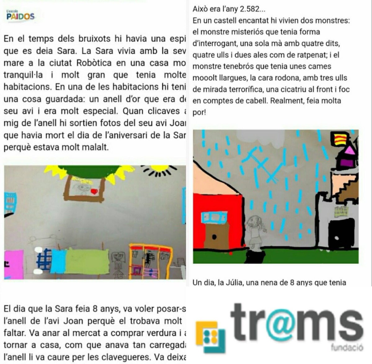 colmonalco's tweet photo. S'inicia l'aventura del projecte col·laboratiu #contesnet de tots els nens de #2PRIM, amb els nostres amics de @COOPPAIDOS, que ja han començat les introduccions! Escola el Pilar, @escolagem, @colmonalco, @CentreJViladoms i @escolaguinardo els continuarem! @FTrams #sharetolearn https://t.co/Kz9InyWNF7