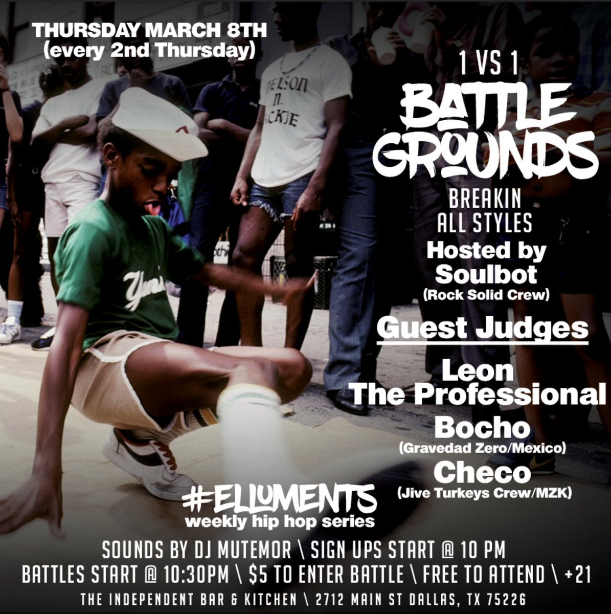 TooFreshDTX's tweet photo. #Battlegrounds bboy/girl battles the 2nd Thursday of every month at @ibkdallas . Sounds by @mutemor #DallasHipHop #DFWHipHop #Elluments #Dallas https://t.co/Kr69c9jdt1