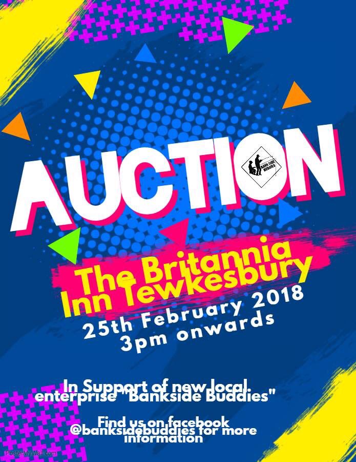 BanksideBuddies's tweet photo. Our fundraising auction is happening this Sunday at The Britannia Inn in Tewkesbury at 3pm.
We’ve got some AMAZING items up for sale so come join us

#WorcestershireHour https://t.co/XPgIXYeRAg