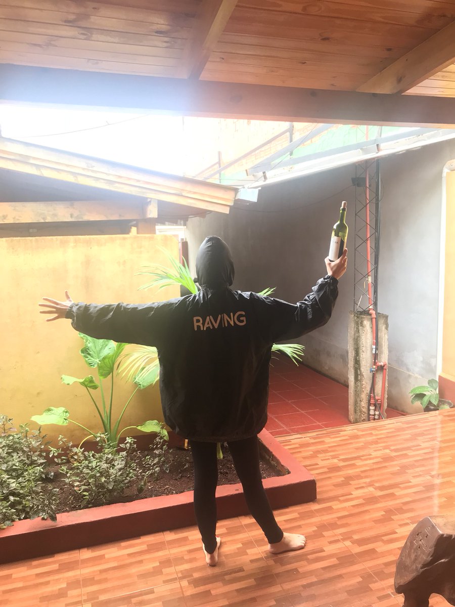 JazR_one's tweet photo. @AnnieMac @BBCR1 @jesslbw having a little rave in the rain, in Argentina whilst tuned in to Maccers. #Raving https://t.co/JiESUOg8E0