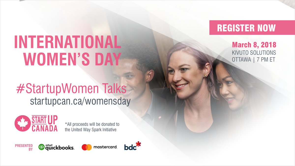 Celebrate International Women's Day with networking and connect with Canada’s top women leaders in entrepreneurship, industry and politics on March 8 at <a href="/KivutoSolutions/">Kivuto Solutions</a> in #Ottawa! 

Get your tickets at picatic.com/startupwomenta…! #IWD2018 #PressforChange
