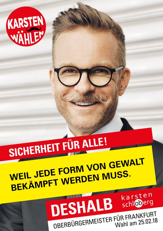 schloberg's tweet photo. Sicherheit entsteht nicht allein durch den Einsatz von mehr Polizei, auch nicht durch Unterdrückung oder Vertreibung. Erste Voraussetzung: fehlerhafte Entscheidungen der Vergangenheit als solche eingestehen! #karstenwählen #OBwahl2018 #ichbindaffm #nummer10 https://t.co/Fs7LfIBzlU