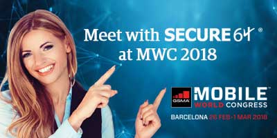 1 Week from today - <a href="/Secure_64/">Secure64</a>  will be at #MWC2018 - visit us in Hall 2, Stand 2E50!