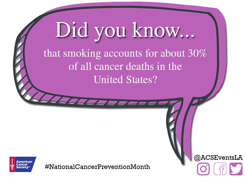 Did you know that smoking accounts for about 30% of all cancer deaths in the United States?

Watch out for more upcoming tips and visit our website: calspirit.org | text CAL to 91999 to give donations to ACS