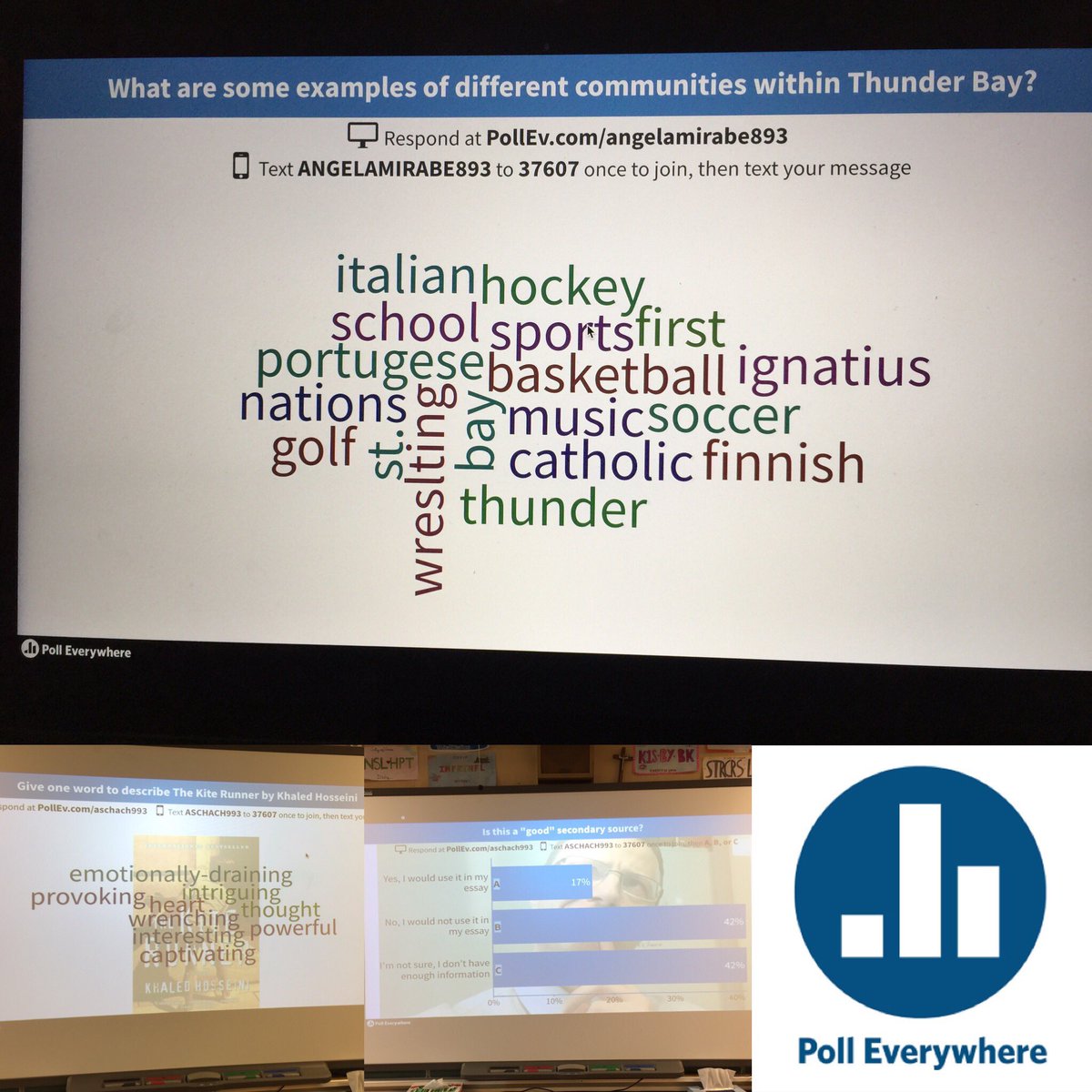 StigLib's tweet photo. Check out what Ms. Mirabelli, Ms. Michasiw & Ms. Vidotto are doing with Poll Everywhere: engaging their classes directly into the presentation in real-time!
#PollEv https://t.co/OpsVckg7ih
