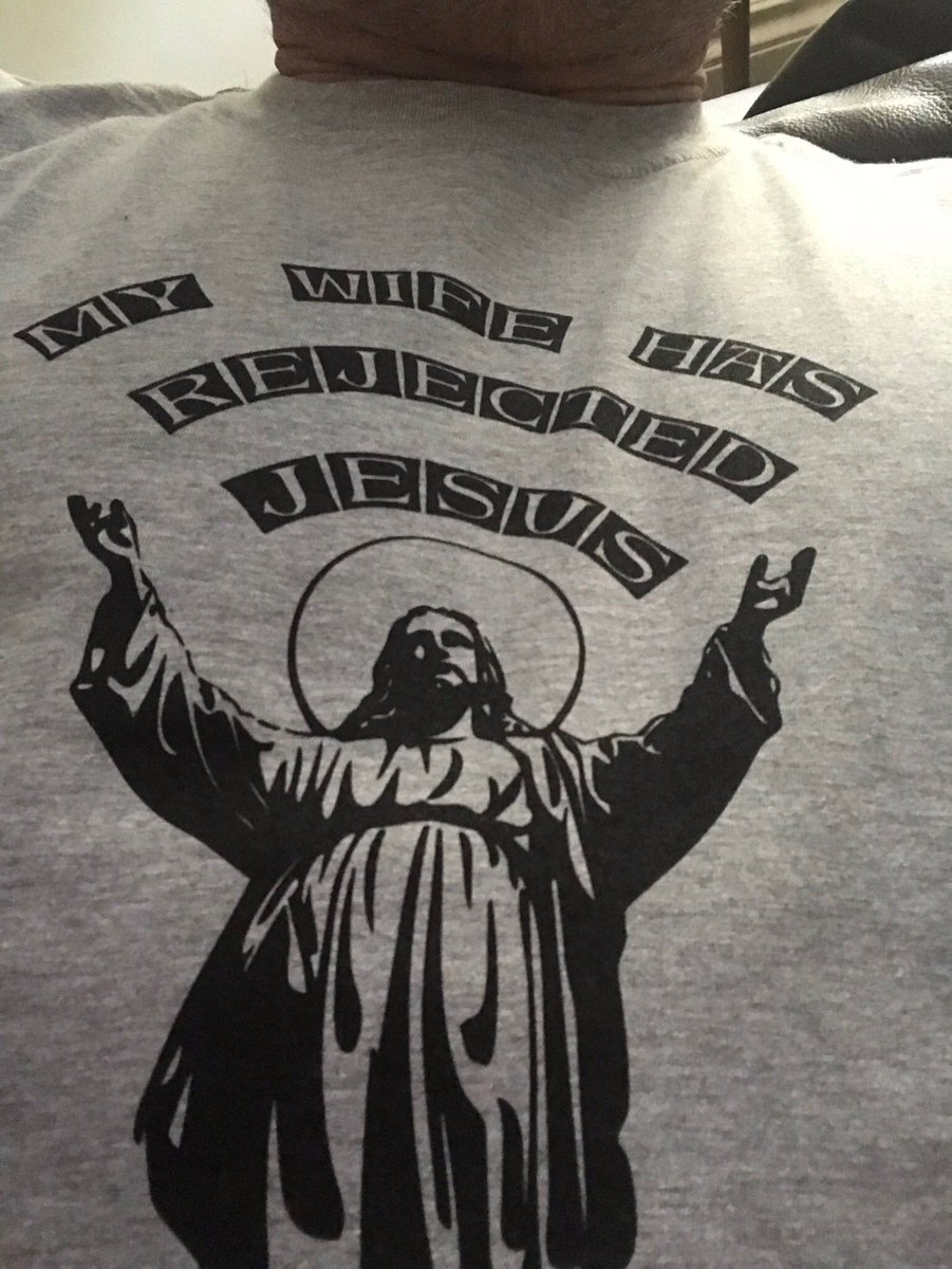 RealBobMortimer's tweet image. Beardsley T Shirt .. "My Wife Has Rejected Jesus" by @wordynumnum available here etsy.me/2ob9PxX