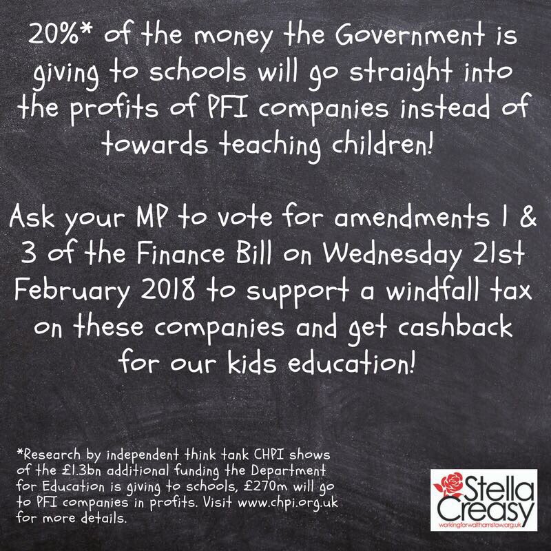 Beth_M_Miller's tweet photo. I back @stellacreasy amendments to the Finance Bill this week. @VotePursglove will you? #PFIddle https://t.co/zQpzefIo9G