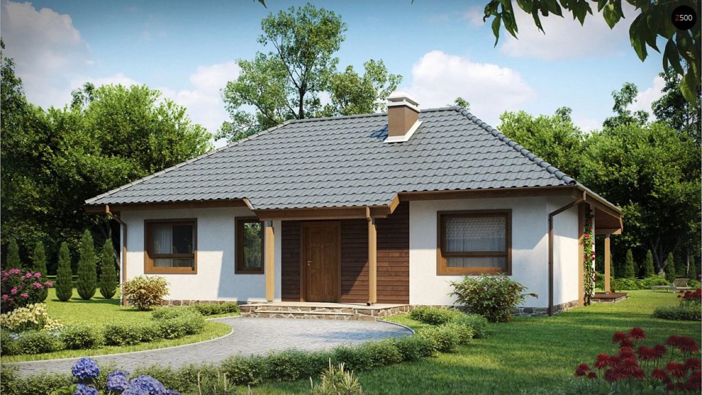 Проект каркасного одноэтажного дома Z69 DK (102,3 м²) - archidom.by/proekty-domov-…