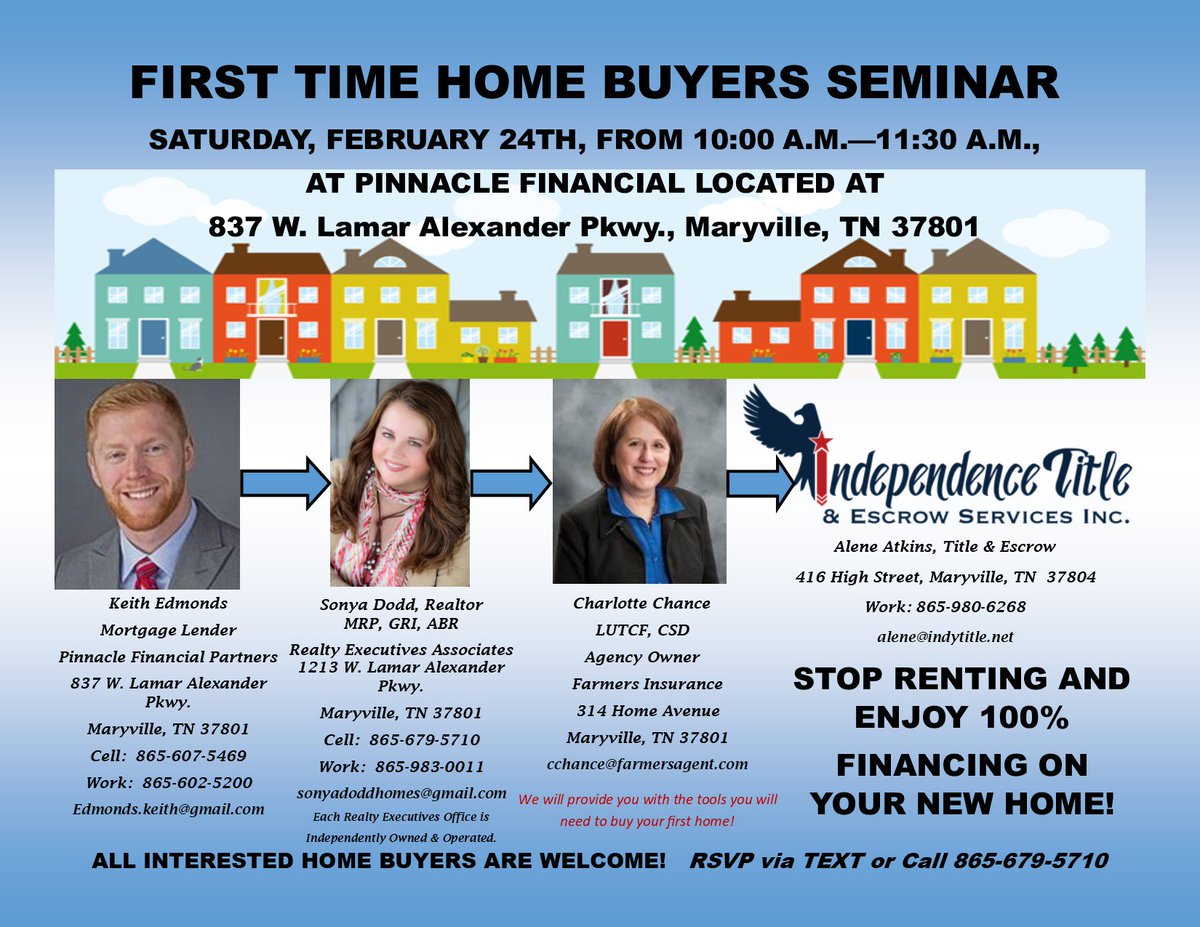 sonyadoddhomes's tweet image. First Time Home Buyers Seminar FREE to any interested Buyer!  Come join us for a Brunch &amp;amp; Learn!  Please share the post and help someone take one step closer to Home Ownership!