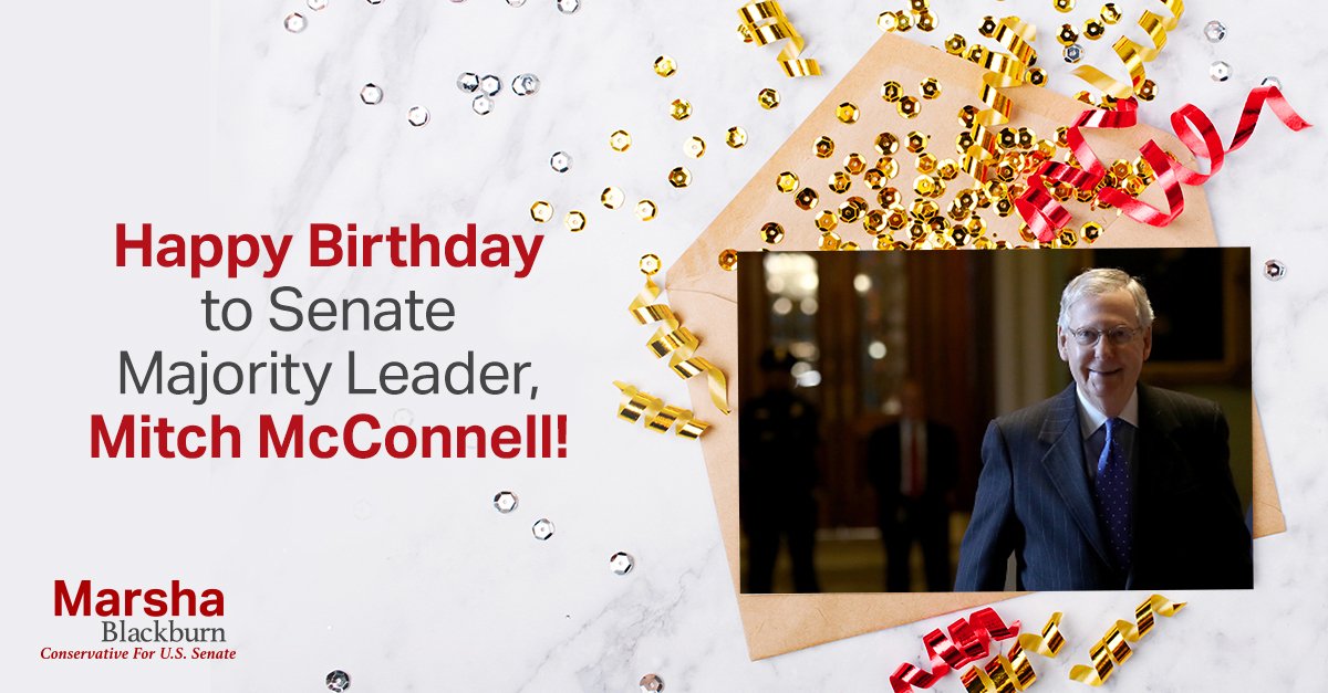Wishing Senate Majority Leader and our neighbor to the North, Mitch McConnell a happy birthday! 