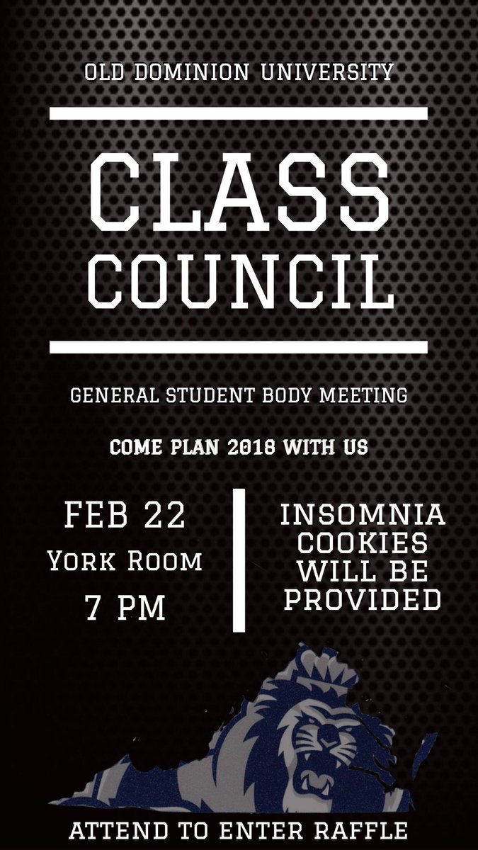 ClassCouncilODU's tweet photo. Come to our GBM THURSDAY to enter our raffle for ANOTHER give away ⚠️⚠️ https://t.co/A9Qa798zg8