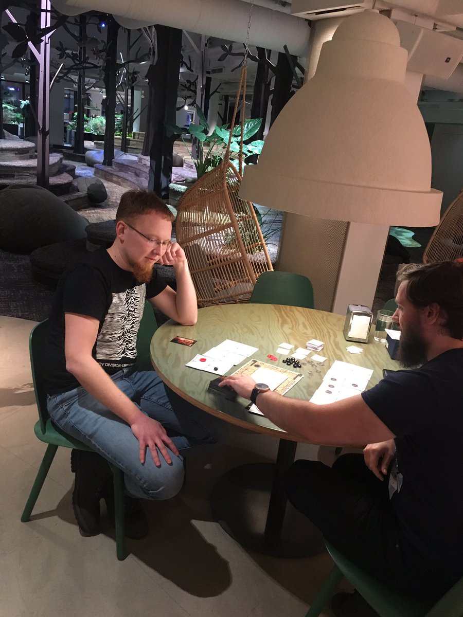 _kribba's tweet photo. Some very nice guys took the time to play test @niklaswistedt and my newest  #boardgame #prototype - thank you for the feedback. https://t.co/EK64bGCoFk