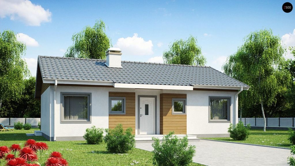 Проект каркасного дома с двускатной крышей Z7 DK (82,0 м²) - archidom.by/proekty-domov-…