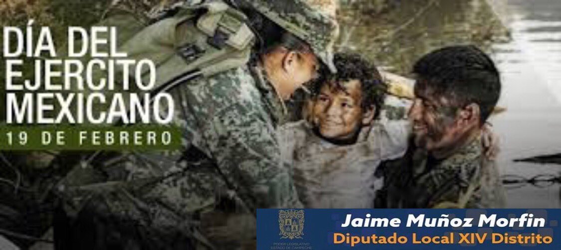jaimemunozmor's tweet photo. Día del Ejército Mexicano

Felicidades a nuestras fuerzas armadas, quienes celebran 105 años de su creación. Reconozco su convicción, entrega y dedicación para salvaguardar a los mexicanos. https://t.co/FhQOZ9dE4b