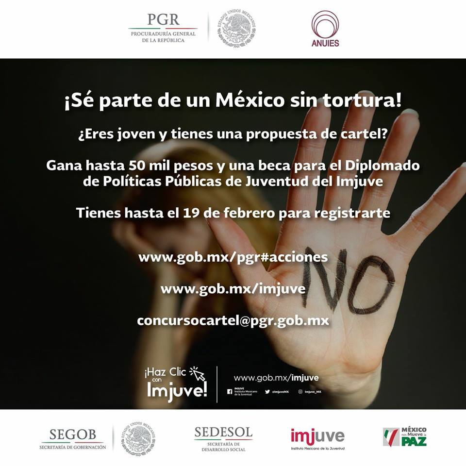 ¿Eres joven y tienes una propuesta de cartel? ¡Participa y gana hasta 50 mil pesos! 
 
#ConcursoDeCartel @PGR_mx #SaludJoven ¡Participa! bit.ly/2C4y70T ¡Últimas horas! ¡Cierre de convocatoria!