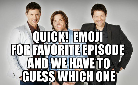 SpnWaywardFans's tweet image. Make your favorite episode with emojis!  #Supernatural
