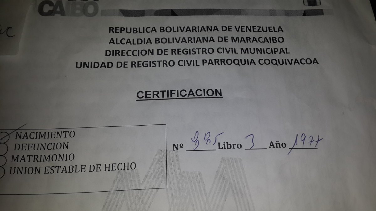 yeroterza's tweet photo. @trafficTACHIRA me conseguí dos partidas de nacimiento en la avenida Carabobo San Cristóbal ,  si conocen el dueño que me contacte al 04122510465 para entregársela https://t.co/cAjtD7LaKF