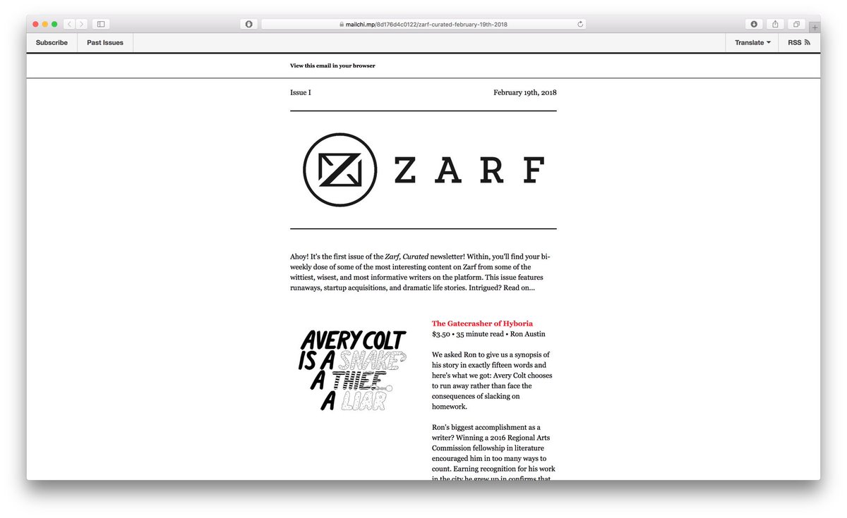 Introducing Zarf, Curated; a bi-weekly newsletter featuring the best content on Zarf, handpicked and recommended by people, not machines.

blog.tanmulabs.com/post/171065294…