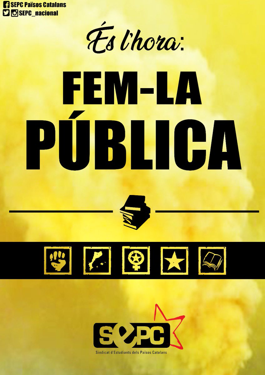 SEPC_rodadeter's tweet photo. ⏰És l'hora, fem-la #pública! Des del @SEPC_nacional llancem la nostra campanya nacional, amb una radriografia de l'estat de l'educació i mesures urgents per revertir la situació. 

📃Llegeix-les aquí: https://t.co/EfjFFnrC6i https://t.co/hSIN0VtBuJ