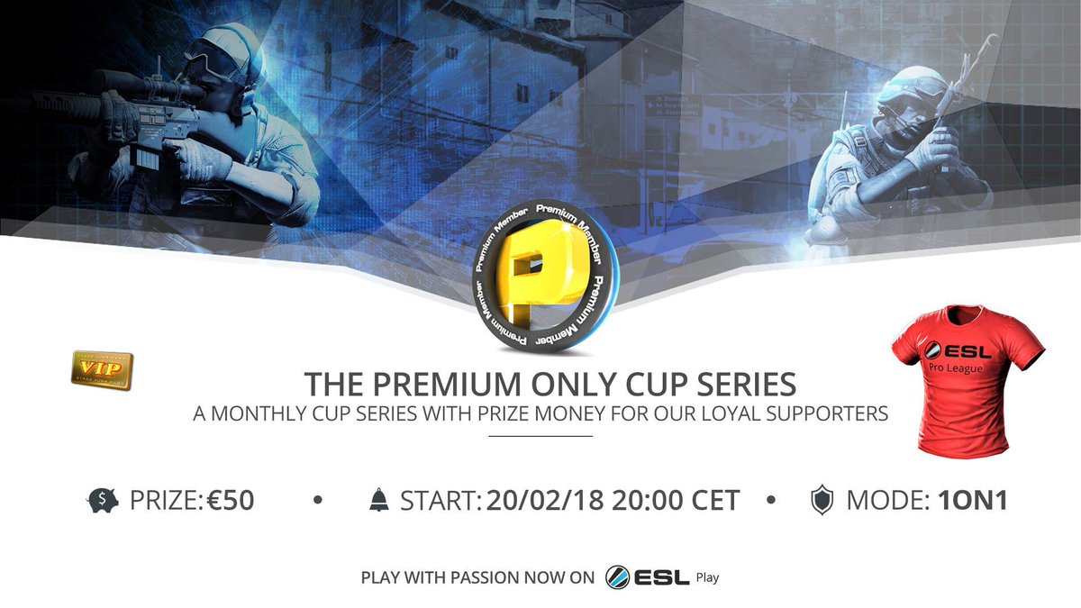 The fight for prize money continues in our 1on1 Premium Only Cup. 50 euro up for grabs... will it be yours?

➡️esl.gg/2Gp6L8f