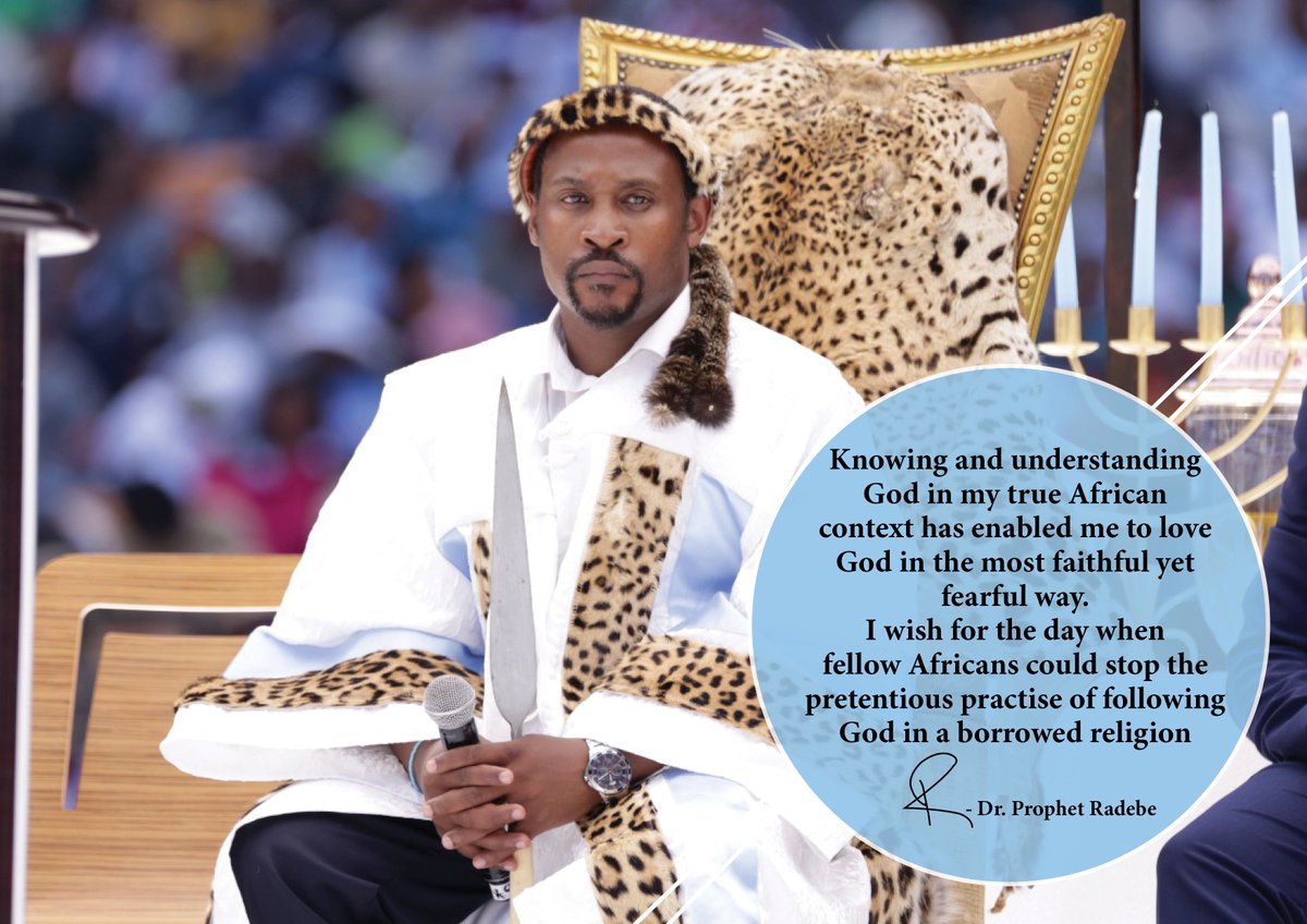 ImboniUzwiLezwe's tweet image. Knowing and understanding God in my true African context has enabled me to love God in the most faithful yet fearful way.
I wish for the day when fellow Africans could stop the pretentious practise of following God in a borrowed religion- Dr. @ProphetRadebe