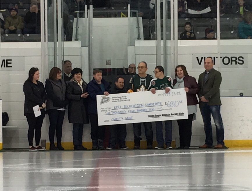 SugarKings's tweet photo. On top of the great crowd and big win, the best part of the day was presenting the $6,810 proceeds from our charity game to the EDCL Rec Committee before the game. Thanks to our amazing sponsors and fans who helped make this possible. https://t.co/qEeGadEFxi