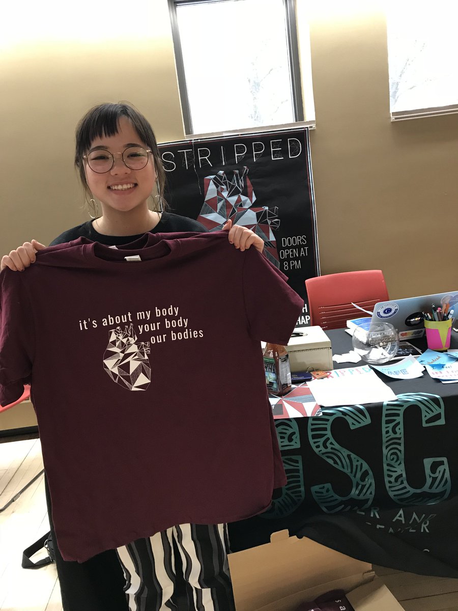 Stripped t-shirts are here! $12 each &amp; sales support Hope Center. Stop by Sayles to get yours.