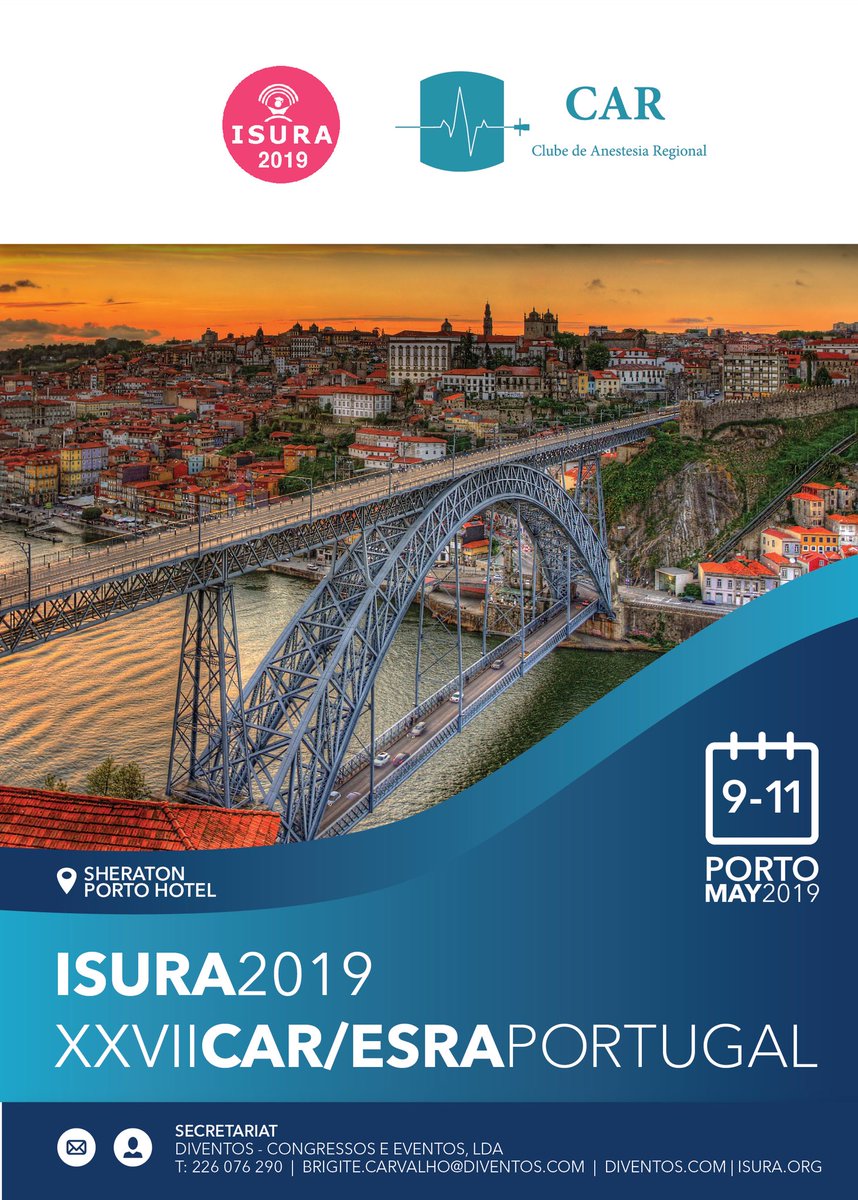 Clara Lobo π΅πΉπΊπ¦πͺπΊπ¦πͺ (@claralexlobo) on Twitter photo Happy to announce next 9-11 may 2019 Porto will host ISURA!!!
<a href="/ajrmacfarlane/">Alan Macfarlane</a> <a href="/docmorne/">MornΓ© Wolmarans</a> <a href="/ParrasTeresa/">Teresa Parras</a> <a href="/EMARIANOMD/">Ed Mariano, MD, MAS, FASA, FASRA πΊπΈπ΅π</a> <a href="/glauncel/">gordon launcelott</a> <a href="/nelkassabany/">Nabil Elkassabany MD MBA MSCE</a> <a href="/PerlasAnahi/">AnahiPerlas</a> <a href="/DrEAlbrecht/">Eric Albrecht</a> Happy to announce next 9-11 may 2019 Porto will host ISURA!!!
<a href="/ajrmacfarlane/">Alan Macfarlane</a> <a href="/docmorne/">MornΓ© Wolmarans</a> <a href="/ParrasTeresa/">Teresa Parras</a> <a href="/EMARIANOMD/">Ed Mariano, MD, MAS, FASA, FASRA πΊπΈπ΅π</a> <a href="/glauncel/">gordon launcelott</a> <a href="/nelkassabany/">Nabil Elkassabany MD MBA MSCE</a> <a href="/PerlasAnahi/">AnahiPerlas</a> <a href="/DrEAlbrecht/">Eric Albrecht</a>
