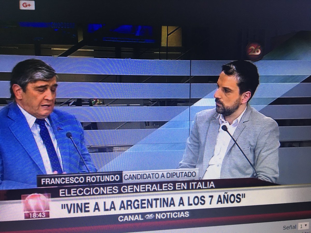 FRotundoArg's tweet photo. Estoy en Canal 26 en vivo. #votamosrotundo https://t.co/cj7zRZQM74