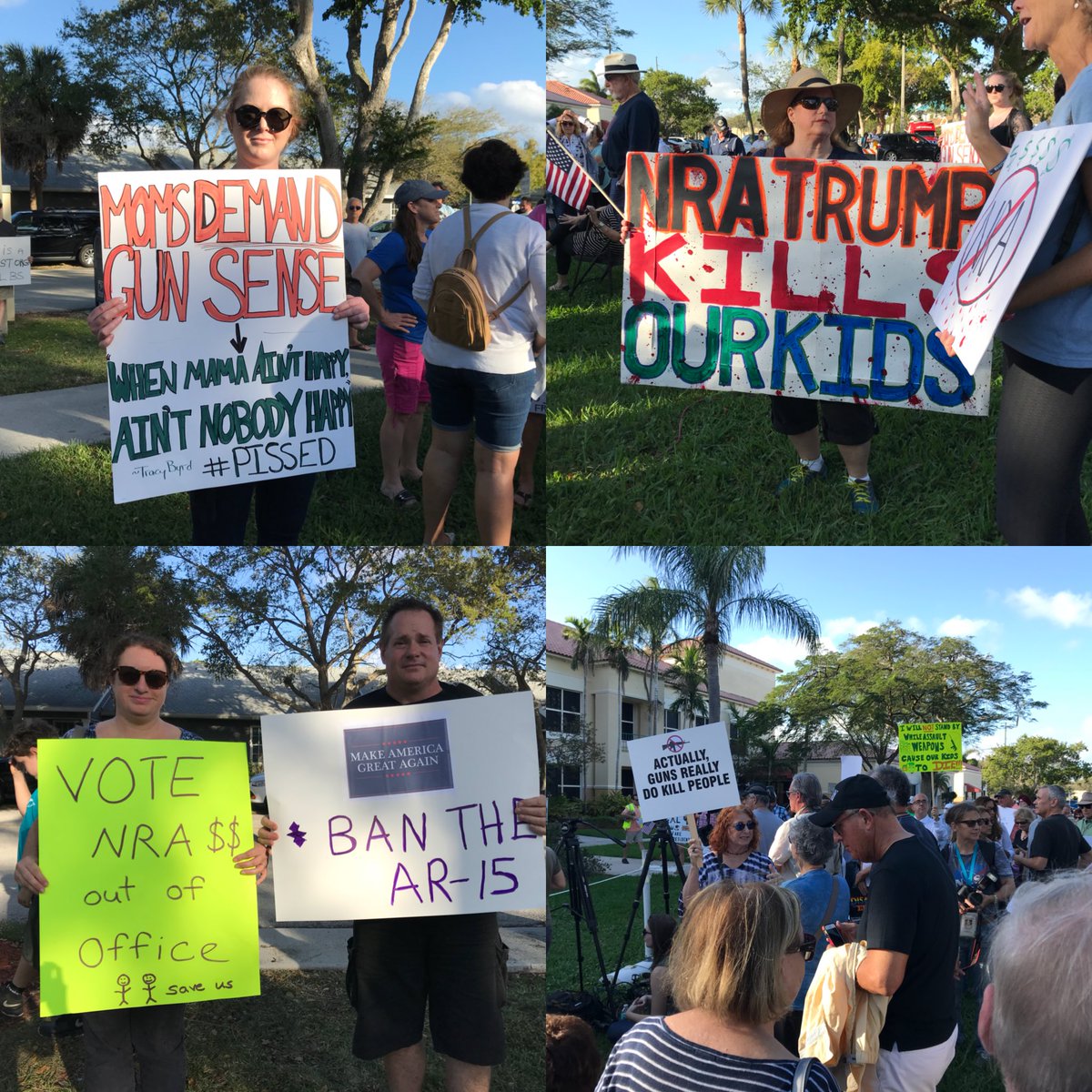 Some of the signs at the event against gun violence in Delray <a href="/WPTV/">WPTV</a>