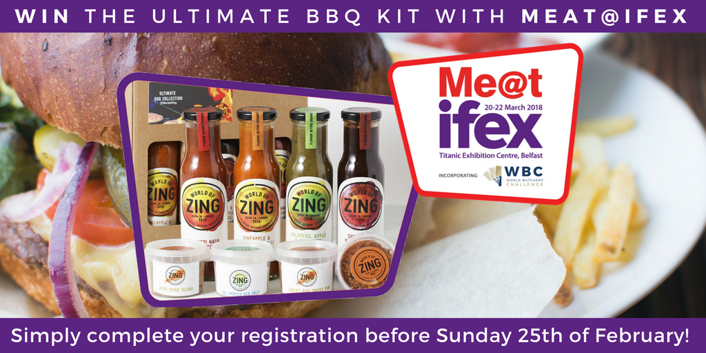 IFEX_NI's tweet photo. Thanks for having us #FoodNIHour. For anyone whose not yet got their free trade pass for #IFEX + #meatatIFEX, make sure to complete the registration this week to be in with the chance of winning a fab sauce kit! >> https://t.co/C09MgjldWJ โฆ https://t.co/qMjx01eJ0u